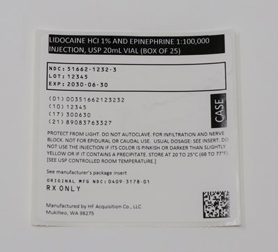 51662123232 Lidocaine Hci Case Label
